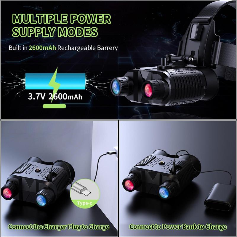 GOODITEC 8160 4K Tactical Night Vision Goggles | 400m Full-Dark View | 2.7" Screen | 3-in-1 Usage