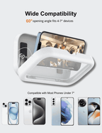 Gooditec Waterproof Shower Phone Holder, 360° Rotating Wall Mount Phone Case for Bathroom & Kitchen, IPX6 Splash-Proof, No-Drill Adhesive, Fits 4–7 Inch Smartphones