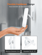 Gooditec Waterproof Shower Phone Holder, 360° Rotating Wall Mount Phone Case for Bathroom & Kitchen, IPX6 Splash-Proof, No-Drill Adhesive, Fits 4–7 Inch Smartphones