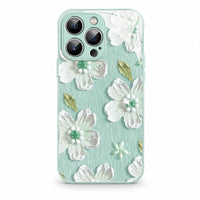 Oil Painting Flowers Liquid Glass IPhone Cases