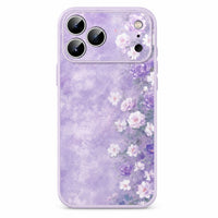Faint Floral Pattern Liquid Leather Texture IPhone Cases