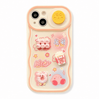 Cheese Bear Sliding Window Soft Phone Case for iPhone 11, 14, 15, 16 Pro Max