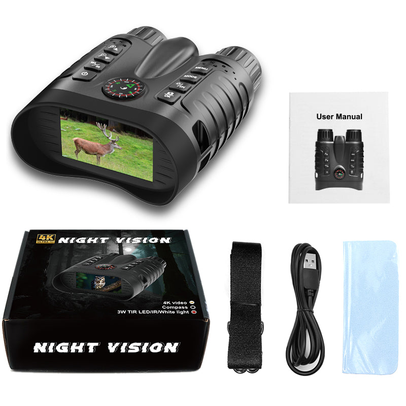GOODITEC 2185 4K Digital Night Vision Monocular | 400m Full-Dark Range | 8X Zoom | 3.2" HD Screen
