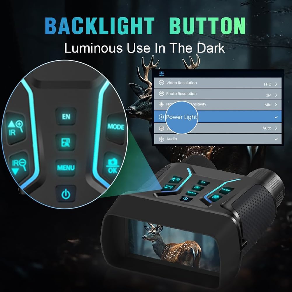 GOODITEC 2183 4K Digital Night Vision Monocular | 400m Full-Dark View | 4.5" Large Display | 8X Zoom