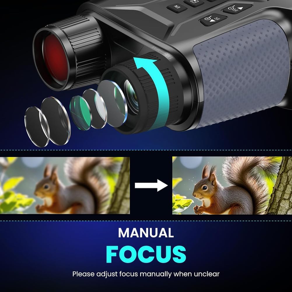 GOODITEC 2183 4K Digital Night Vision Monocular | 400m Full-Dark View | 4.5" Large Display | 8X Zoom