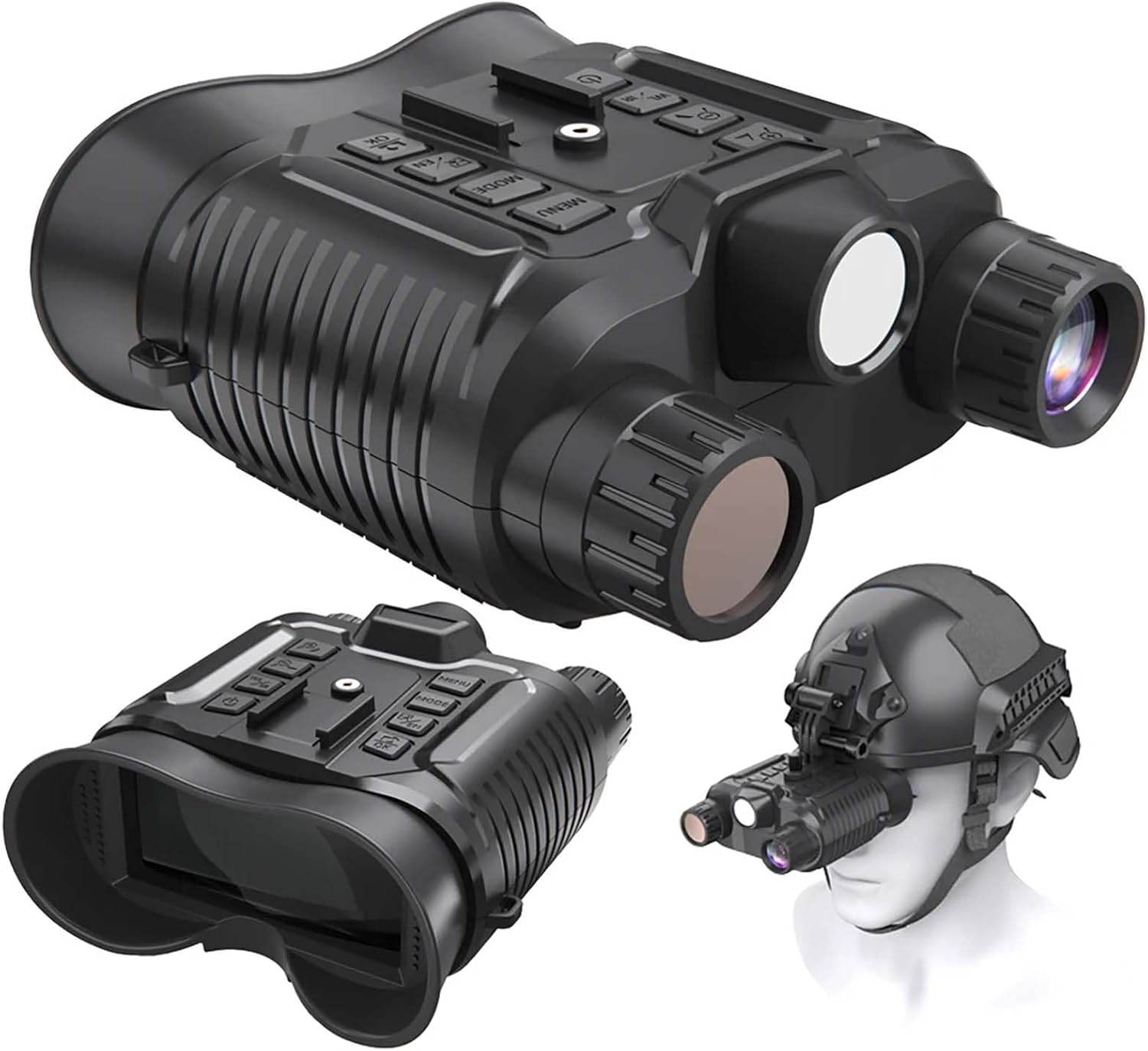 GOODITEC 8161 4K Dual-Light Night Vision Goggles | 400m Full-Dark Range | White/IR Dual Mode | 2.7" Display