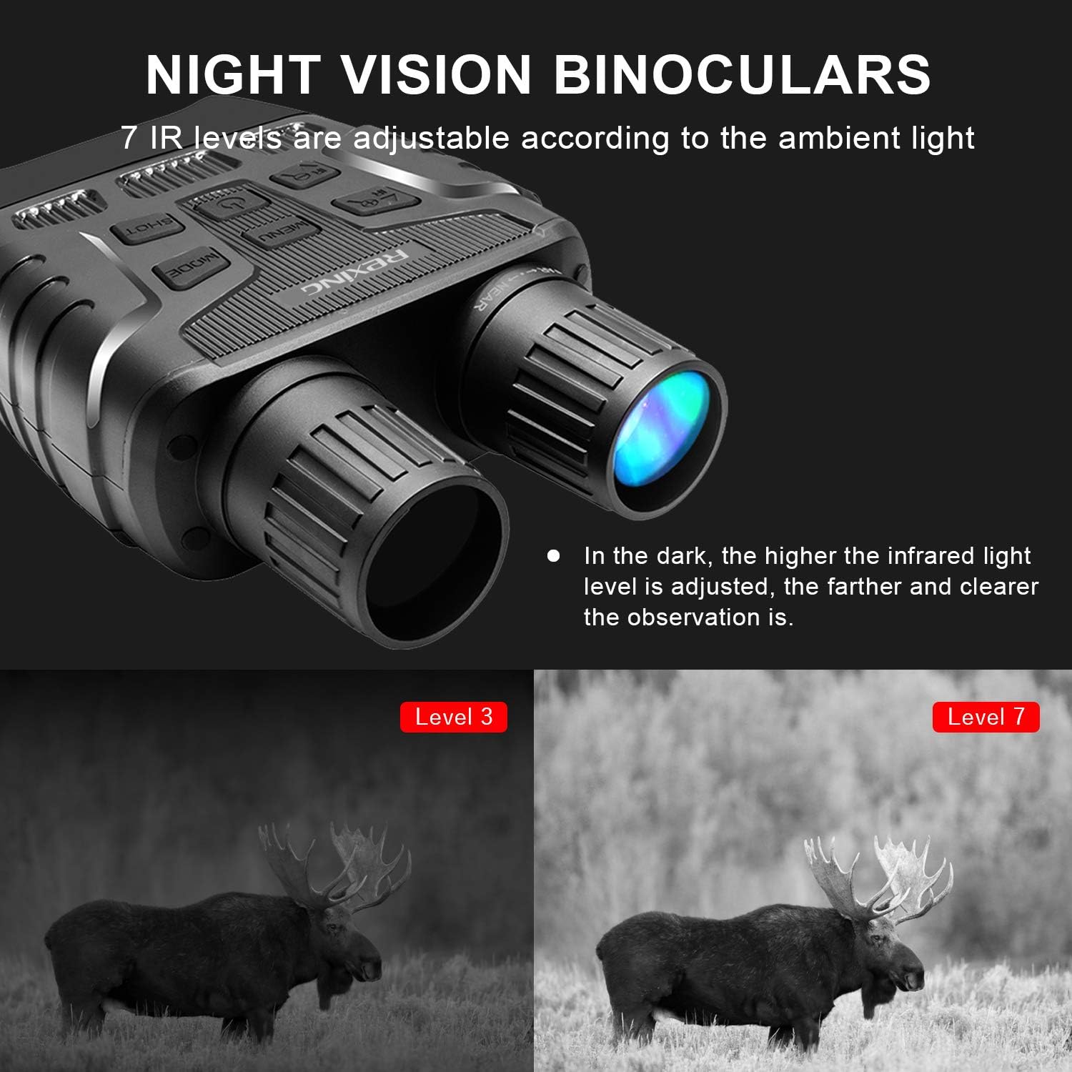 GOODITEC 3180 Digital Night Vision Monocular | 300m Full-Dark View | 2.31" TFT Screen