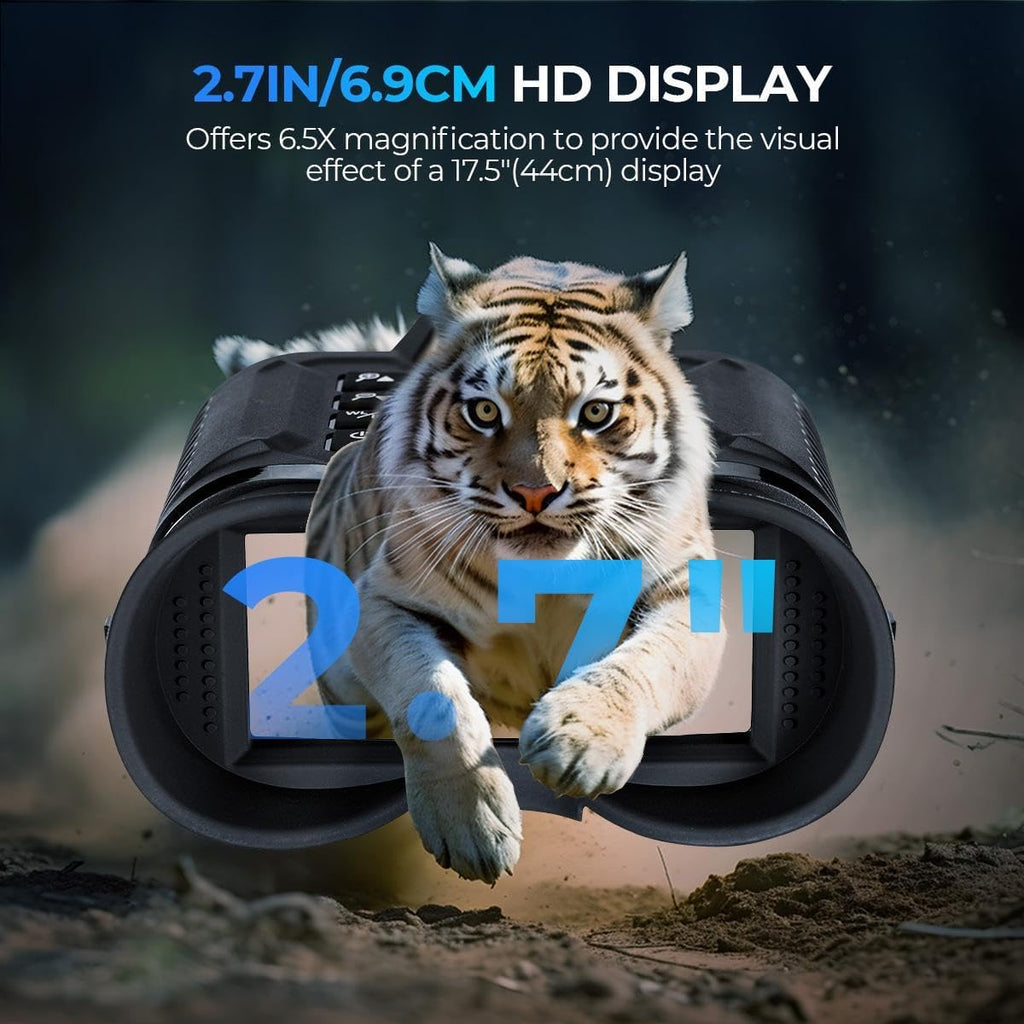 GOODITEC 8161 4K Dual-Light Night Vision Goggles | 400m Full-Dark Range | White/IR Dual Mode | 2.7" Display