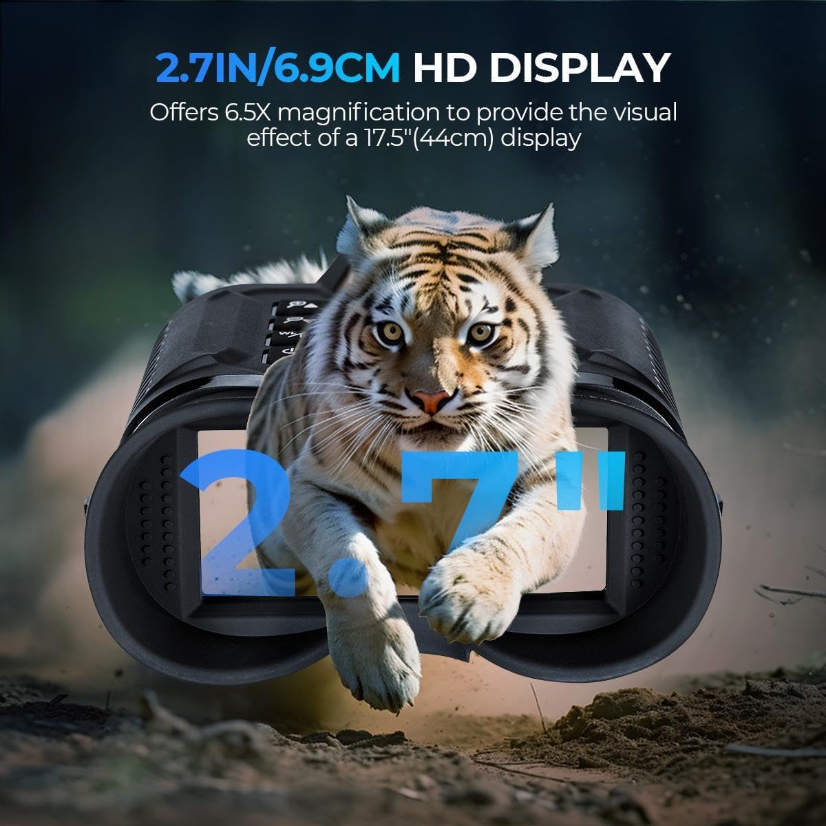 GOODITEC 8161 4K Dual-Light Night Vision Goggles | 400m Full-Dark Range | White/IR Dual Mode | 2.7" Display