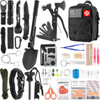 Emergency Survival Kit 142pcs – First Aid & Outdoor Gear for Camping, Hiking, Hunting, Adventure