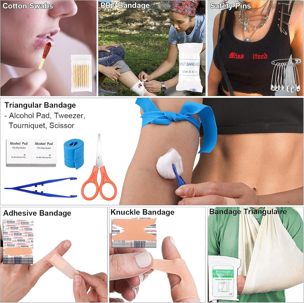 Emergency Survival Kit 142pcs – First Aid & Outdoor Gear for Camping, Hiking, Hunting, Adventure