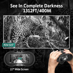 GOODITEC 8160 4K Tactical Night Vision Goggles | 400m Full-Dark View | 2.7" Screen | 3-in-1 Usage