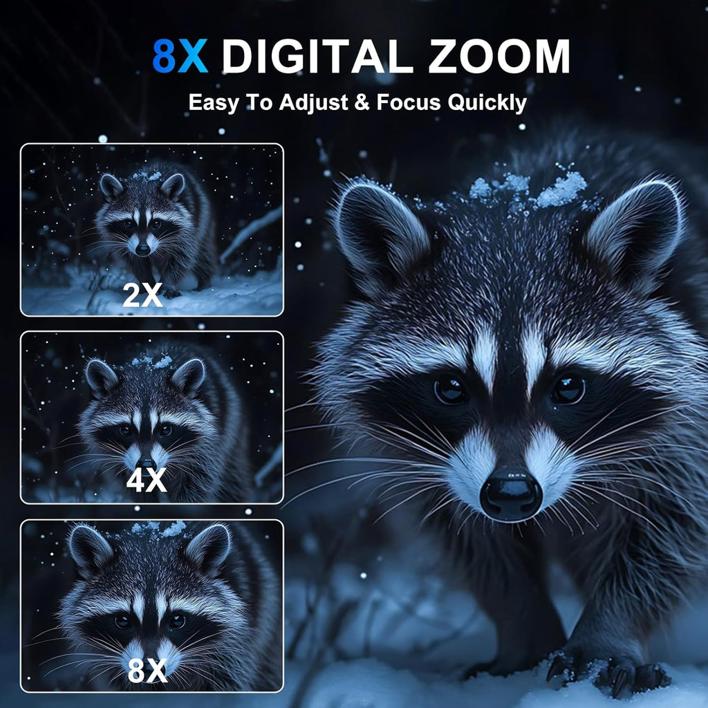 GOODITEC 8161 4K Dual-Light Night Vision Goggles | 400m Full-Dark Range | White/IR Dual Mode | 2.7" Display