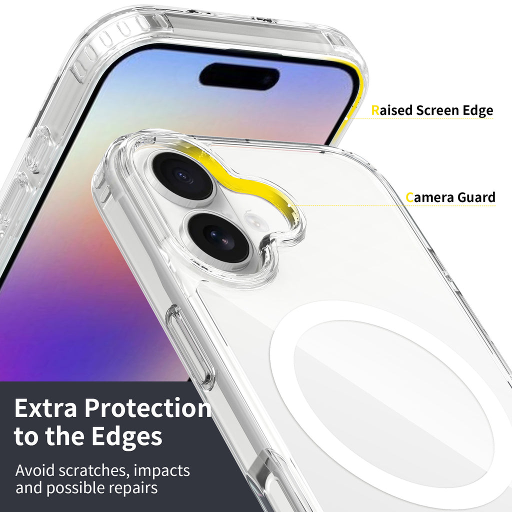 Gooditec Magnetic Clear Protective Case, TPU + PC for iPhone 17 Pro Max