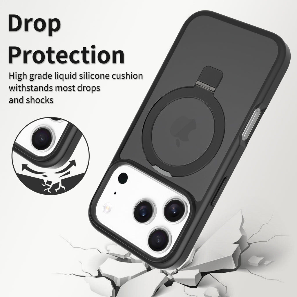Gooditec Magnetic Kickstand Case, Matte Shockproof Design for iPhone Pro Max