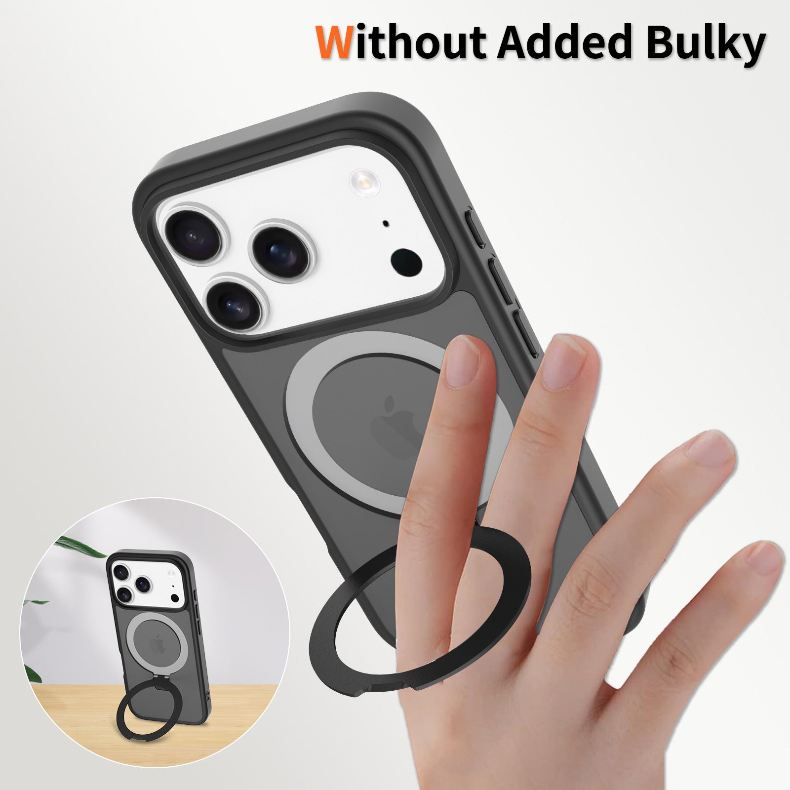 Gooditec Magnetic Kickstand Case, Matte Shockproof Design for iPhone Pro Max