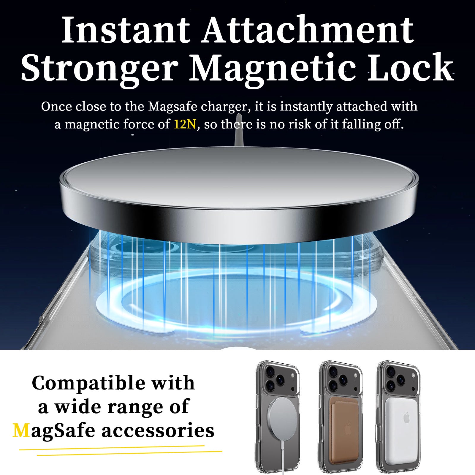 Gooditec Magnetic Clear Full Protection Case for iPhone Pro Max