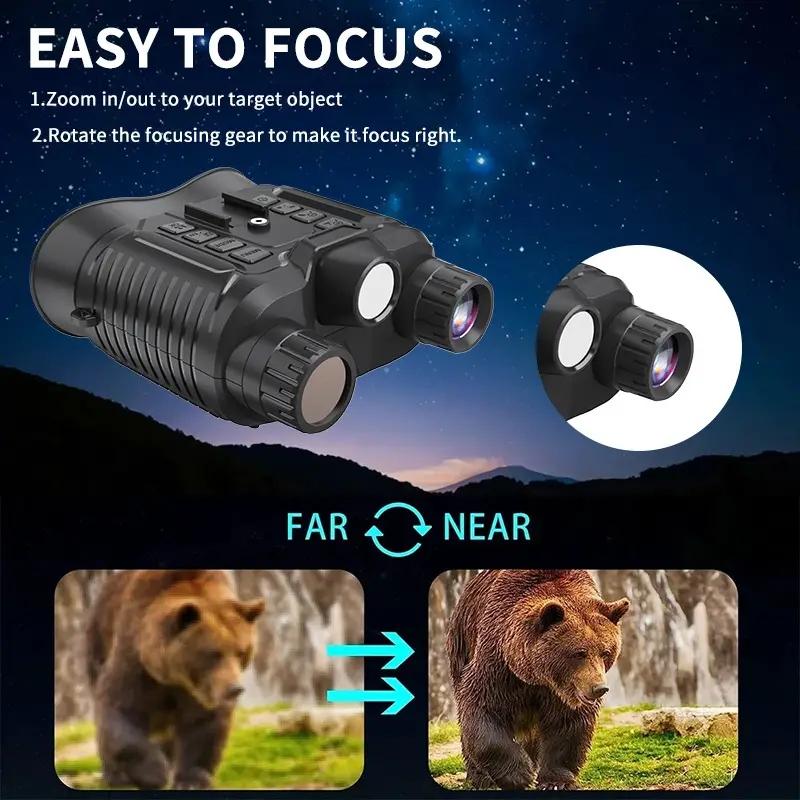 GOODITEC 8161 4K Dual-Light Night Vision Goggles | 400m Full-Dark Range | White/IR Dual Mode | 2.7" Display